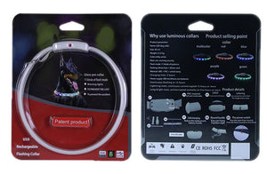 Lumière LED lumineuse pour collier de chien avec motif cheval en course