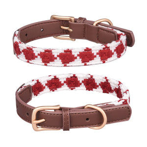 Soft Woven Prismatic Plaid Collier pour Chien