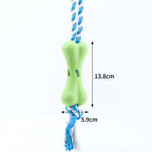 Pet Os en Corde à Nœud Poreux pour Animaux, Jouet à Ronger pour Dents, Soulage l'Ennui, Peut Contenir des Lanières de Bœuf et du Fromage, Jouet pour Chien