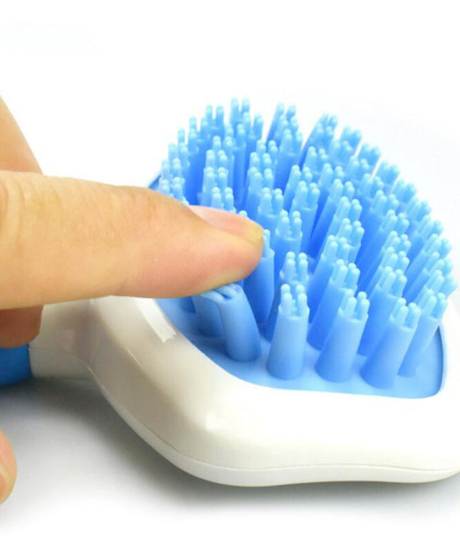Blue Light High Quality Silicone Pet Dog Cat Grooming Comb Brush For Bathing Cleaning Massage Plastic Brush Comb For Dogs Cats