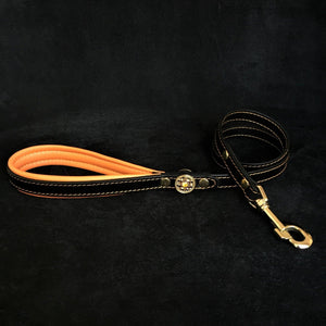''Laisse en cuir ''Bijou'' orange