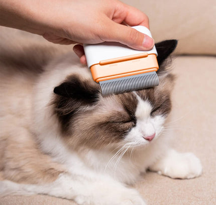 Cat Comb, Dog Massage Removal Brush For Deshedding Grooming Comb, Portable Cat Brush For Short Long Haired Cats Dogs Puppy Kitten Rabbit, Remove Matted Tangled Fur Loose Hair