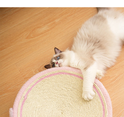 Round Cat Scratcher Sisal Weave Cat Scratching Pad 2 In1Indoor Grinding Claws Cat Training Toys For Cats Furniture Protection