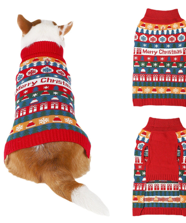 Autumn And Winter Christmas Sweater Turtleneck 2-leg Clothes Dog Clothes