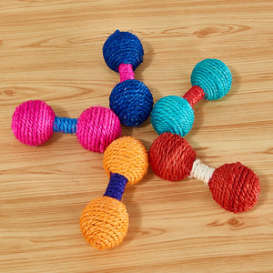 Cat Supplies Jouet Balle Haltère en Sisal Couleur Mini