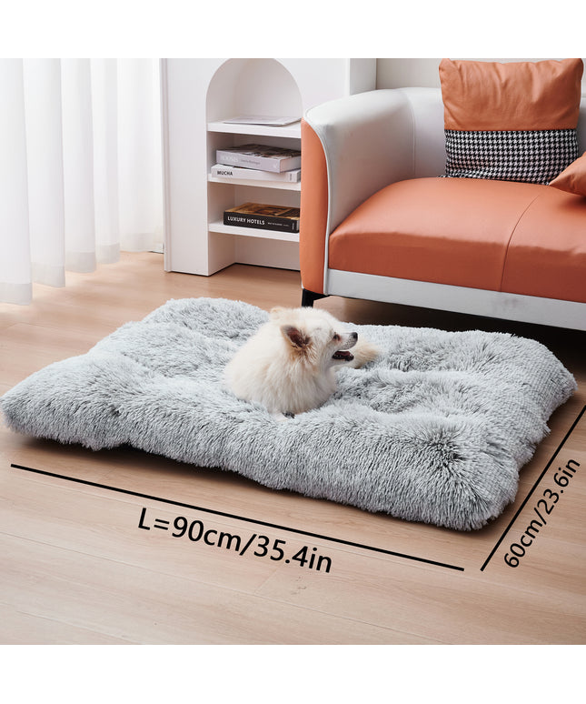 Dog Bed Mats Washable Large Dog Sofa Bed Portable Pet Kennel Long Plush House  Sleep Protector Product Dog Bed