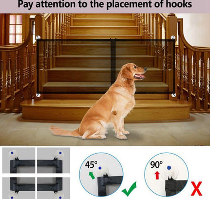 Pet Dog Fence Gate Safe Guard Safety Enclosure Dog Fences Dog Gate The Ingenious Mesh Magic Pet Gate Pet supplies-2