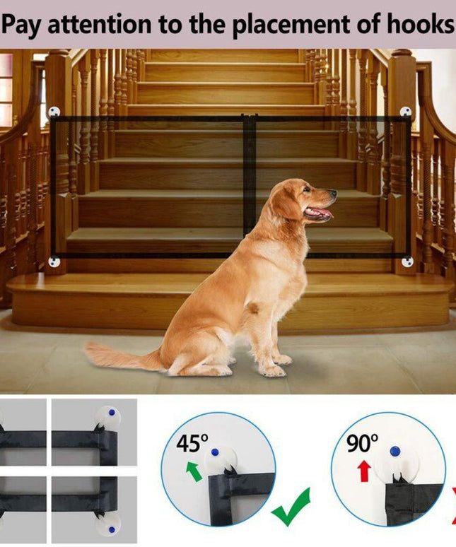 Pet Dog Fence Gate Safe Guard Safety Enclosure Dog Fences Dog Gate The Ingenious Mesh Magic Pet Gate Pet supplies-2