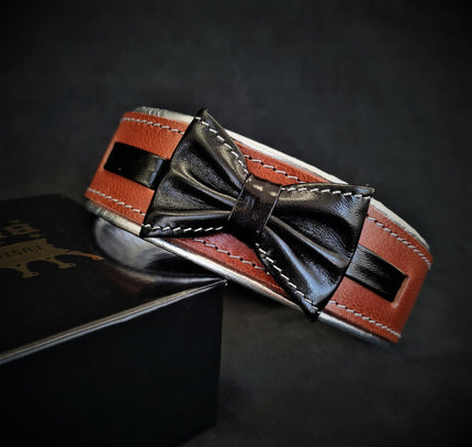 The "Bowtie" collar brown-0
