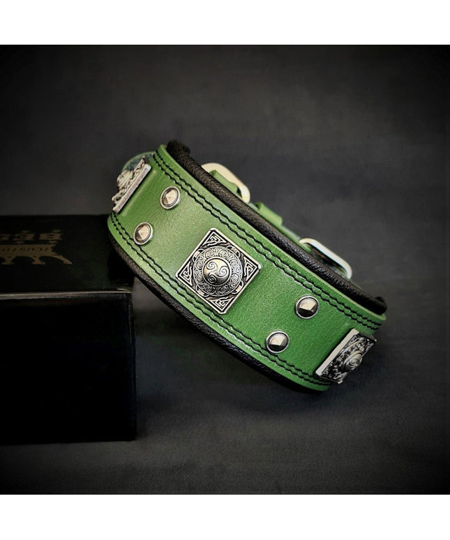 The "Eros" collar 2 inch wide Green-0