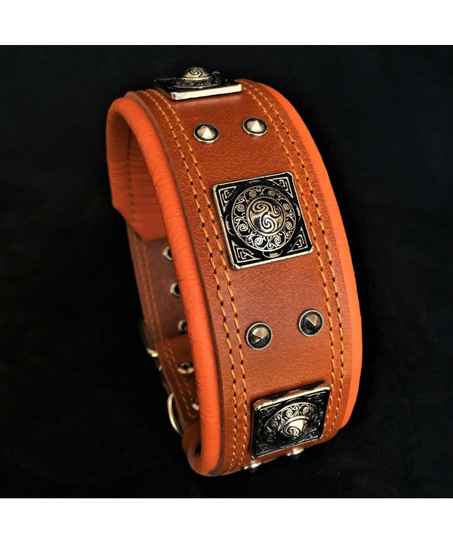 The "Eros" collar 2.5 inch wide Brown-0