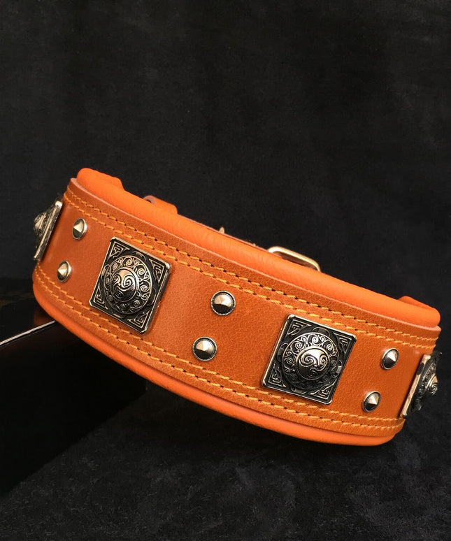 The "Eros" collar 2.5 inch wide Brown-1