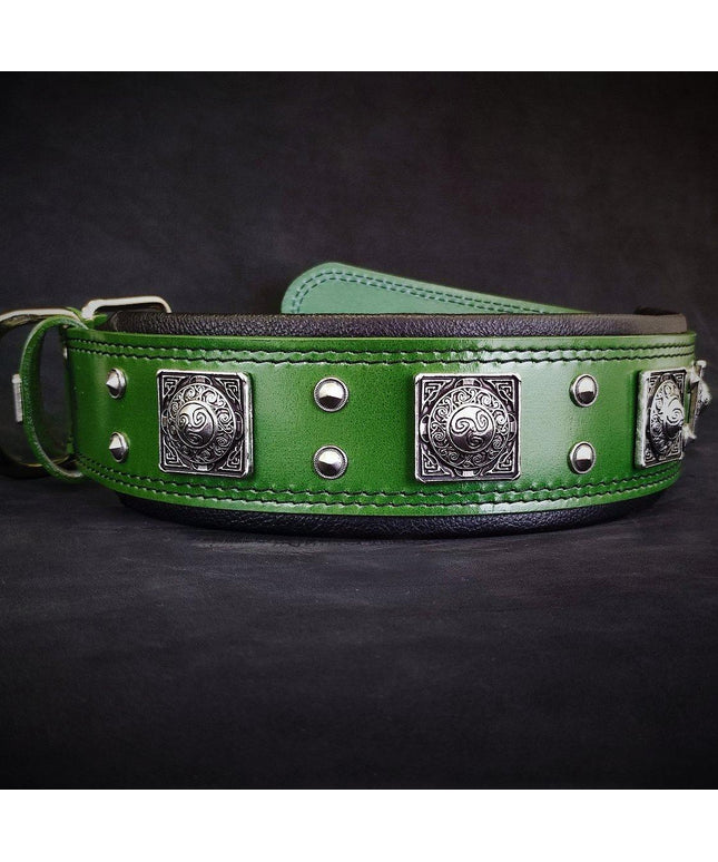 The "Eros" collar 2.5 inch wide Green-0